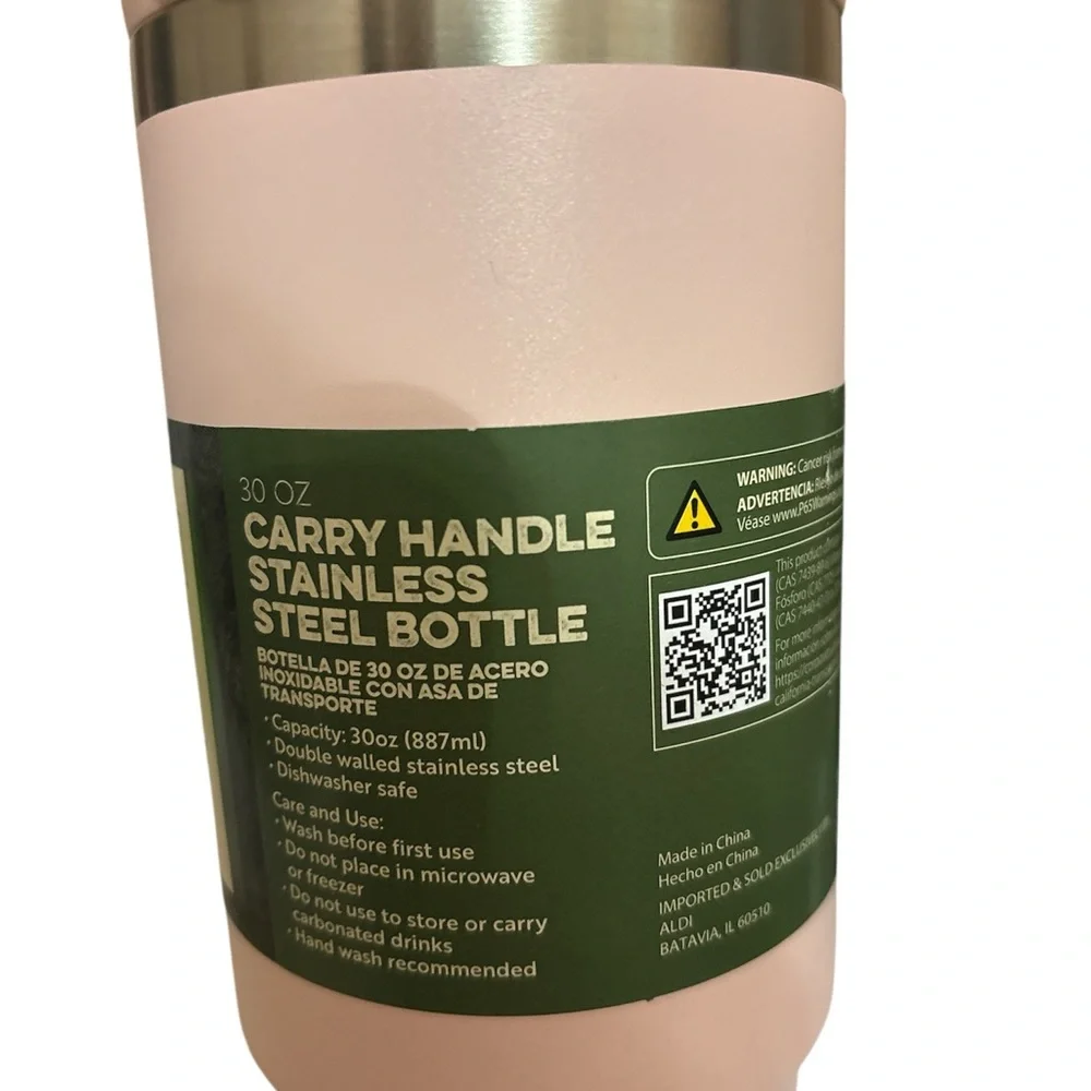 Adventuridge Pink Stainless Steel Bottle - Picture 8 of 9